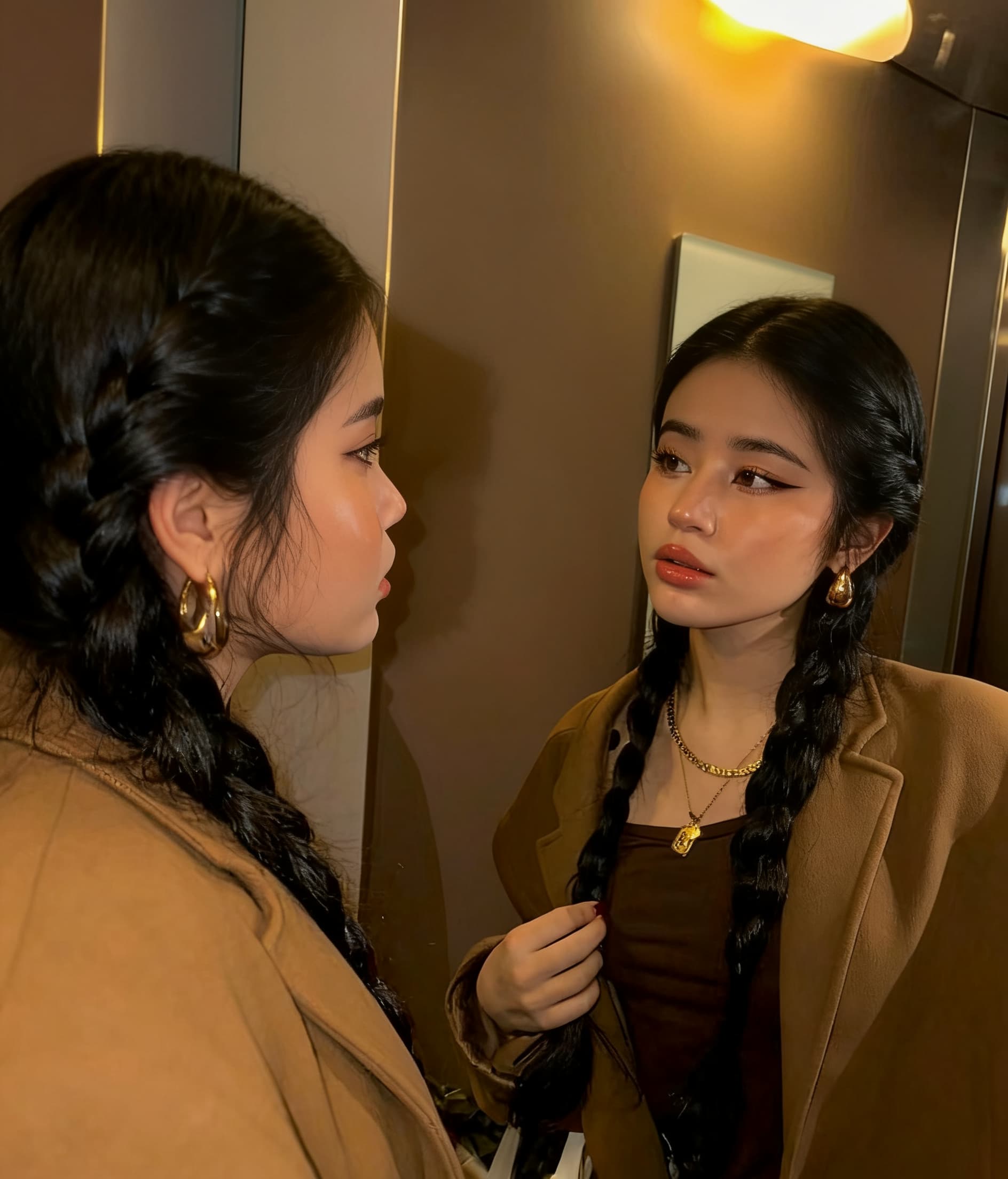 去掉女生的帽子